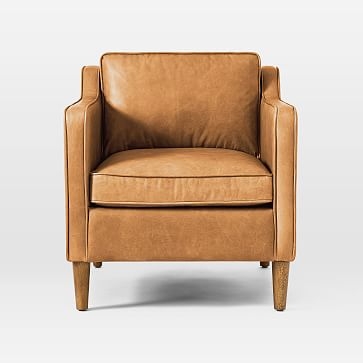 OPEN BOX: Hamilton Chair, Charme Leather, Mocha, Almond - Image 3