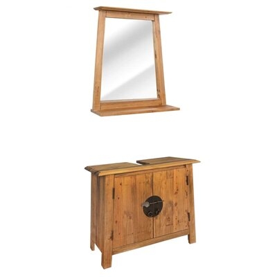 Sebastiao Solid Wood Bathroom Storage Furniture Set - Image 0