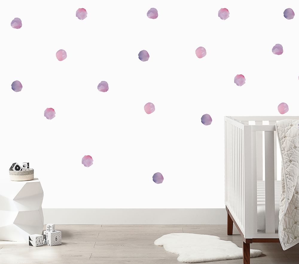 Watercolor Dots Wall Decal, Lilac - Image 0