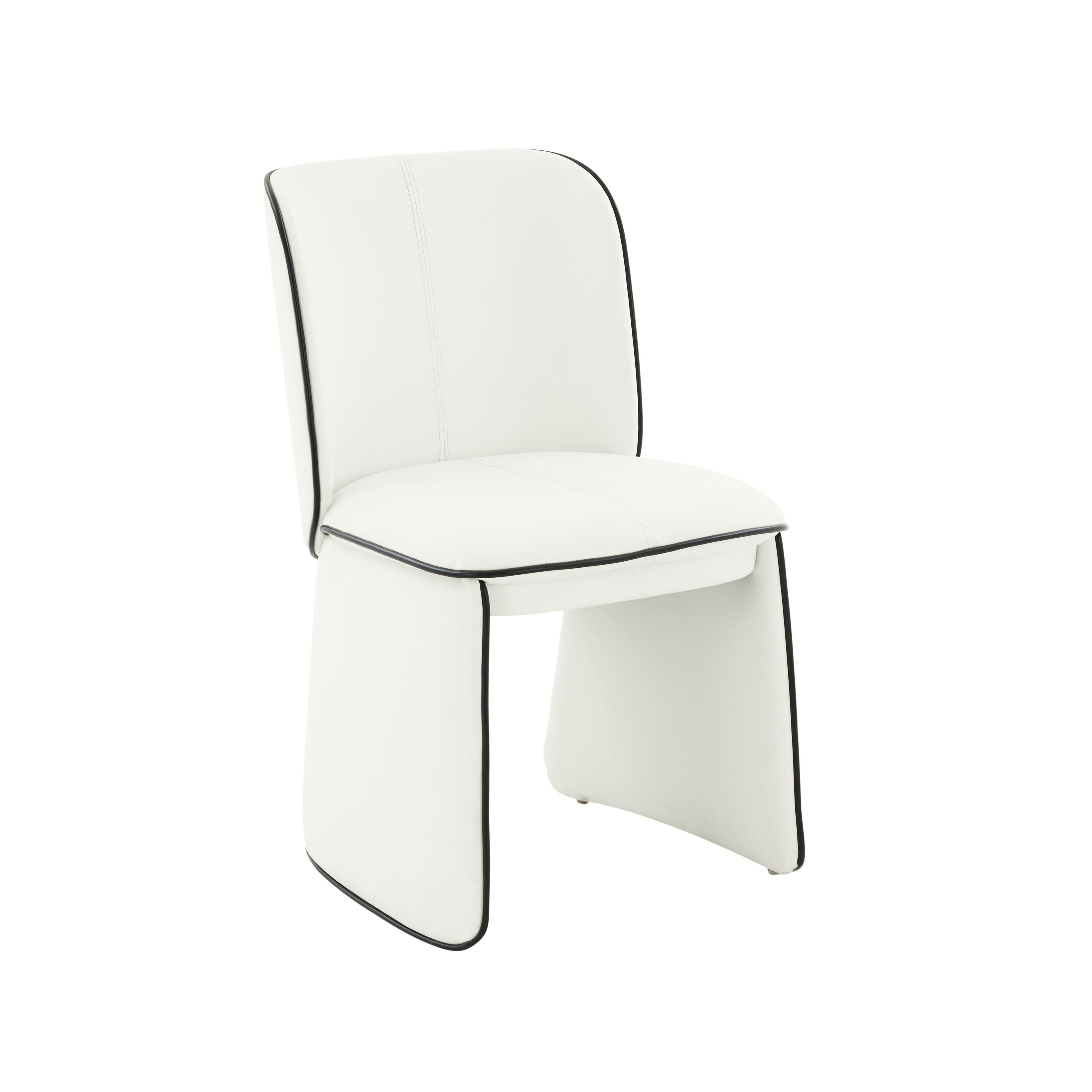 Kinsley Cream Vegan Leather Dining Chair - Image 0