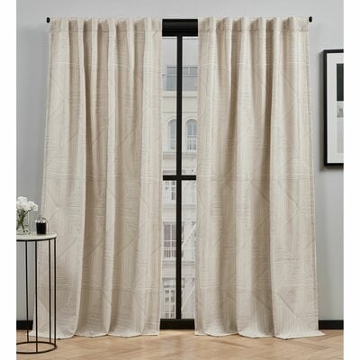 Mudd Geometric Semi-Sheer Rod Pocket Curtain Panels (Set of 2) - Image 0