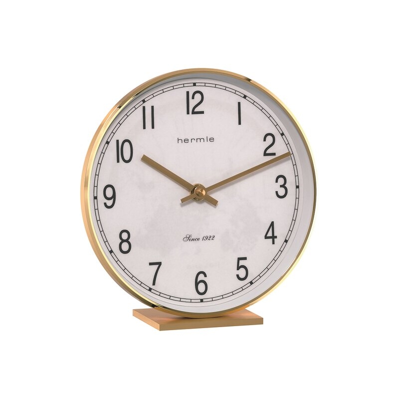 Hermle Black Forest Clocks Fremont Ornate Glam Analog Quartz Tabletop Clock in White - Image 0