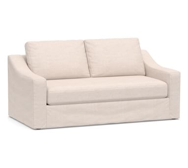 Big Sur Slope Arm Sofa Slipcover, Performance Boucle Oatmeal - Image 4