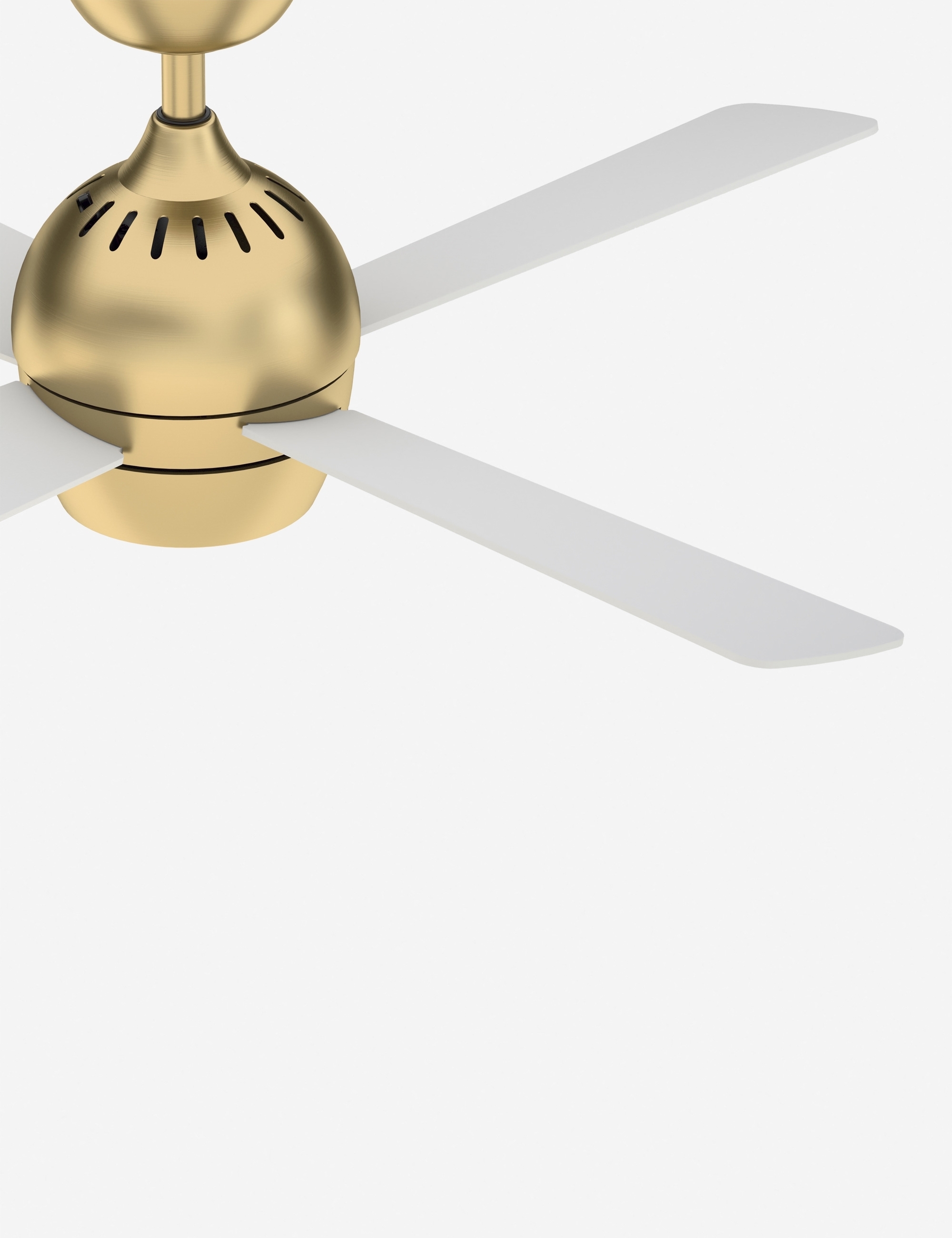 Indi Ceiling Fan + Light, White/Brass 44" - Image 3