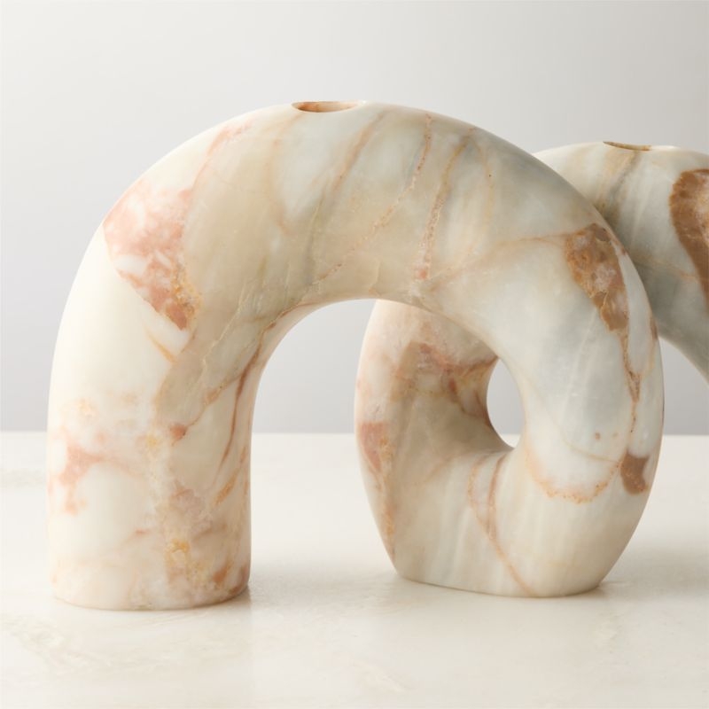 Curva Marble Taper Candle Holder - Image 2