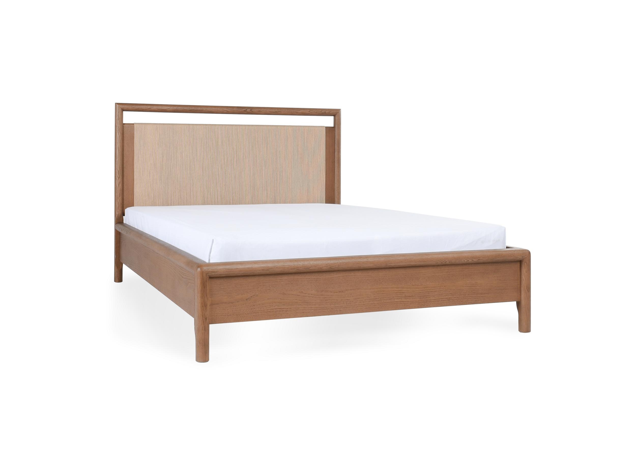 Corda Oak Wood Cal King Bed Brown/Natural - Image 4