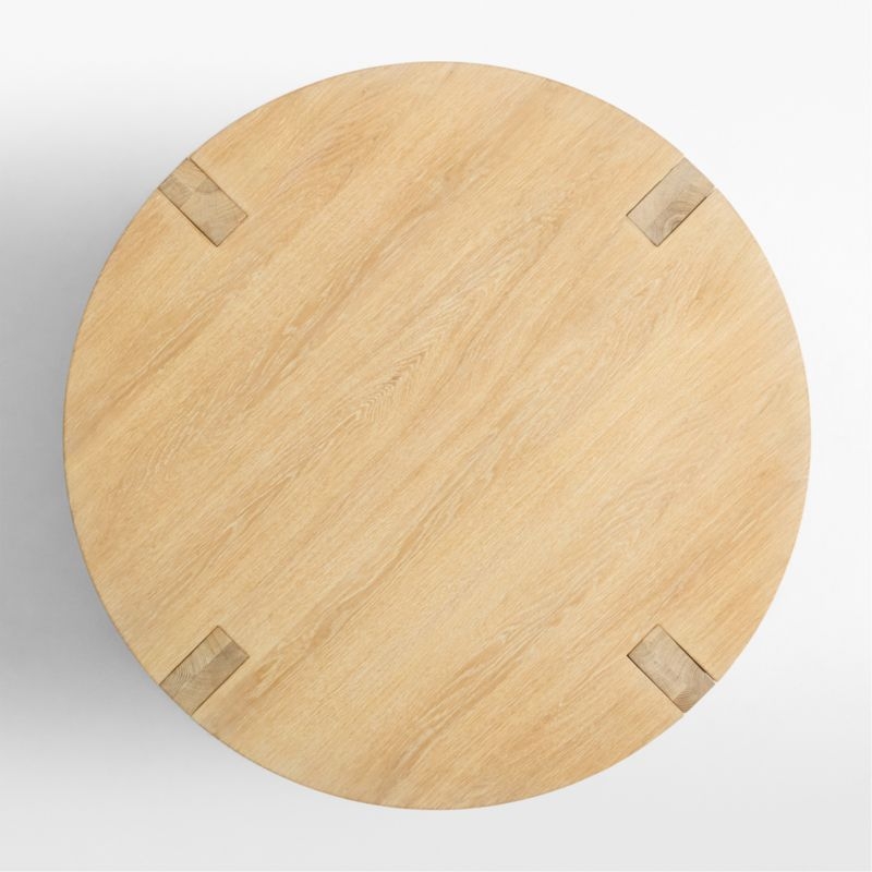 Terra Natural White Oak Wood 44" Round Coffee Table - Image 2