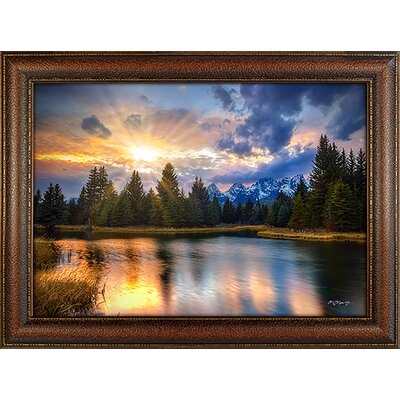 Last Light Reflections by Mitch Mansanarez - Picture Frame Print on Canvas - Image 0