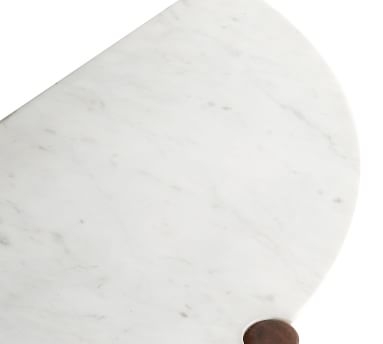 Bloomquist Demilune Marble End Table - Image 1