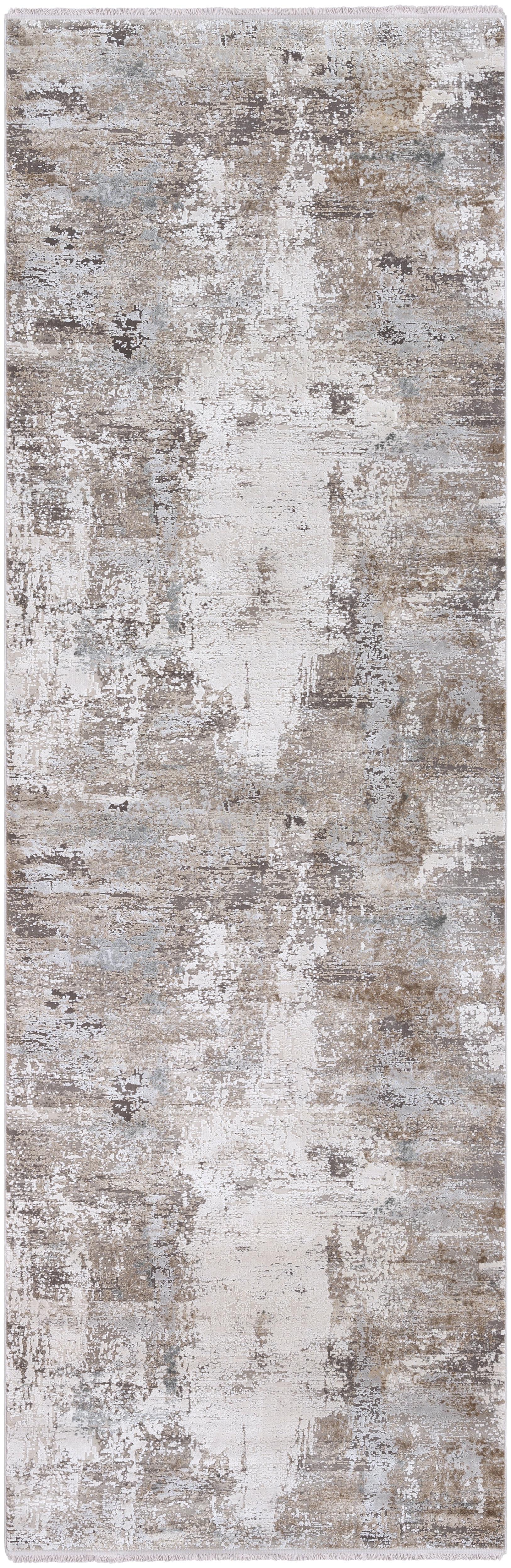 Solar Gray Indoor 3'3" x 9'10" Machine Woven Rug - Image 0