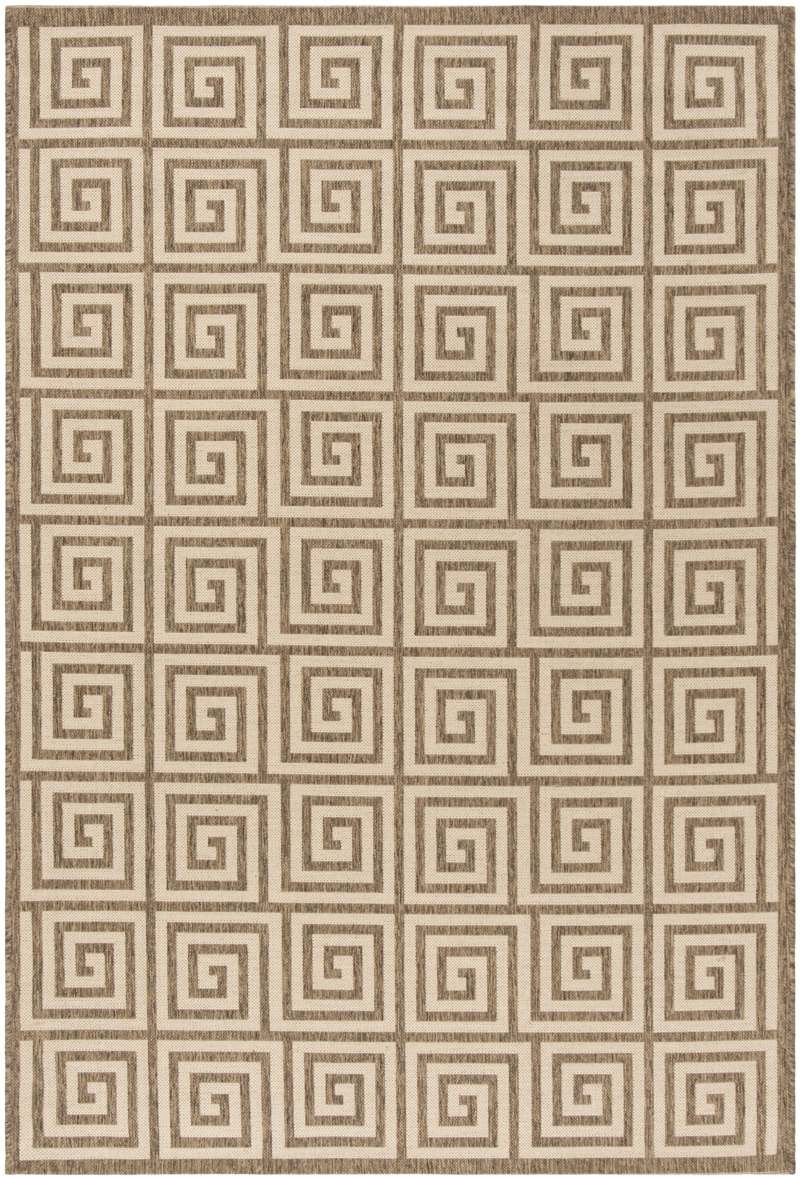 Arlo Home Indoor/Outdoor Woven Area Rug, LND129C, Cream/Beige,  5' 1" X 7' 6" - Image 0