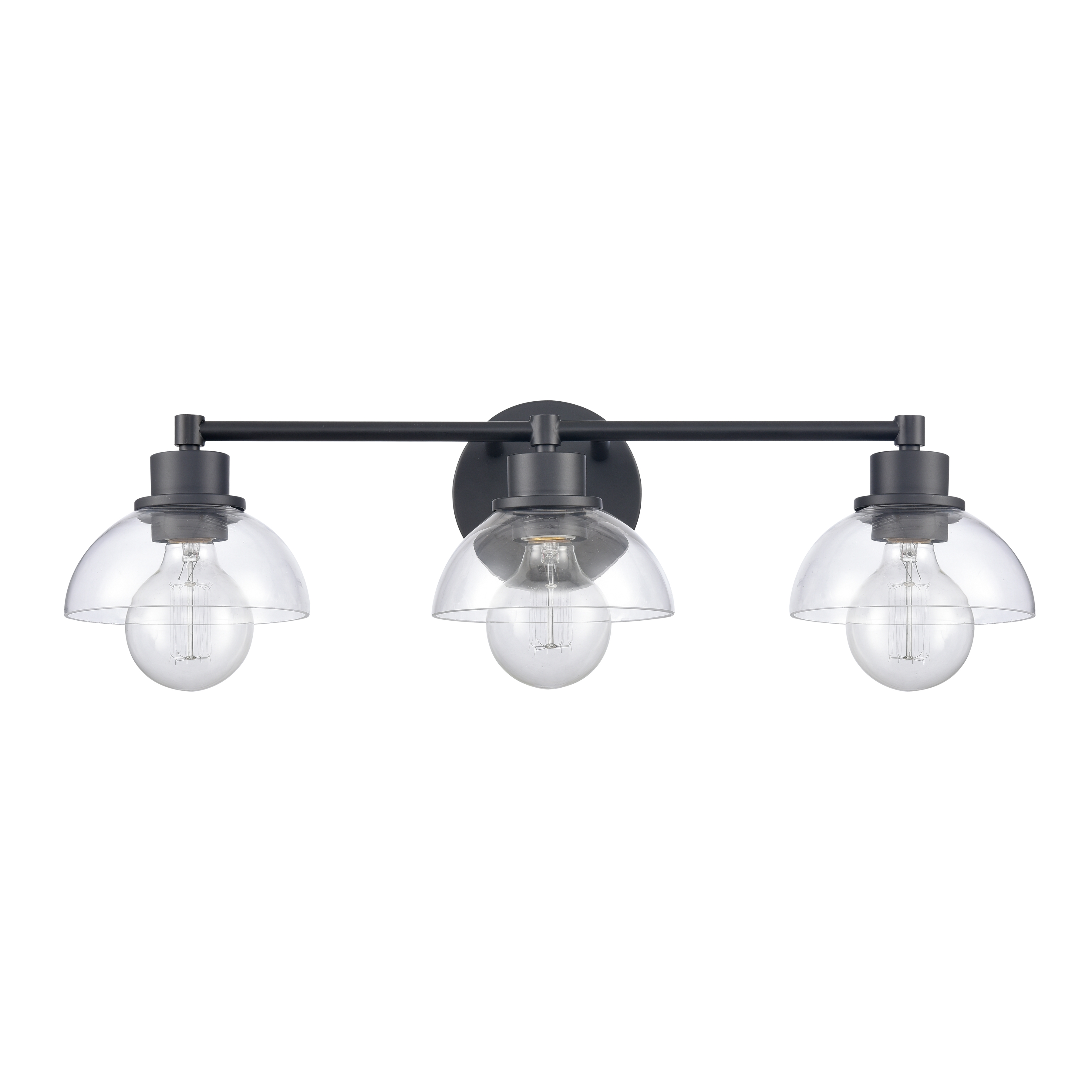 Julian 24'' Wide 3-Light Vanity Light - Matte Black - Image 1