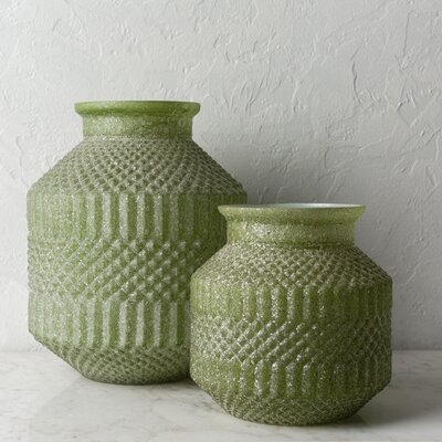 Gironde Green 11.25" Glass Table Vase - Image 0
