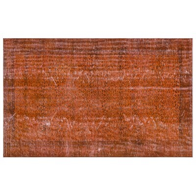One-of-a-Kind Hand-Knotted 1960s Turkish Orange 5'4" x 8'6" Area Rug - Image 0