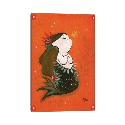 Goldfish Mermaid - Bubble Wish - Wrapped Canvas Painting Print - Image 0