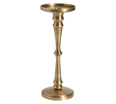 Booker Pillar Candleholder, Tall, 10.75"H - Brass - Image 5