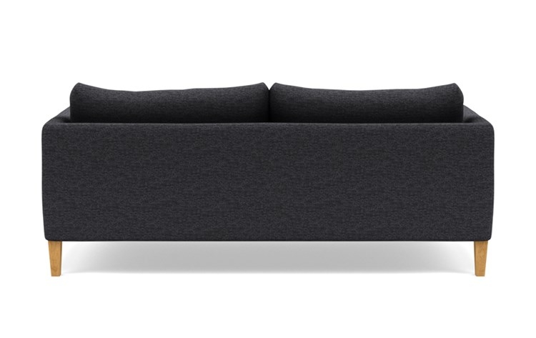 Owens Sofa with Black Coal Fabric, standard down blend cushions, and Natural Oak legs - Image 3