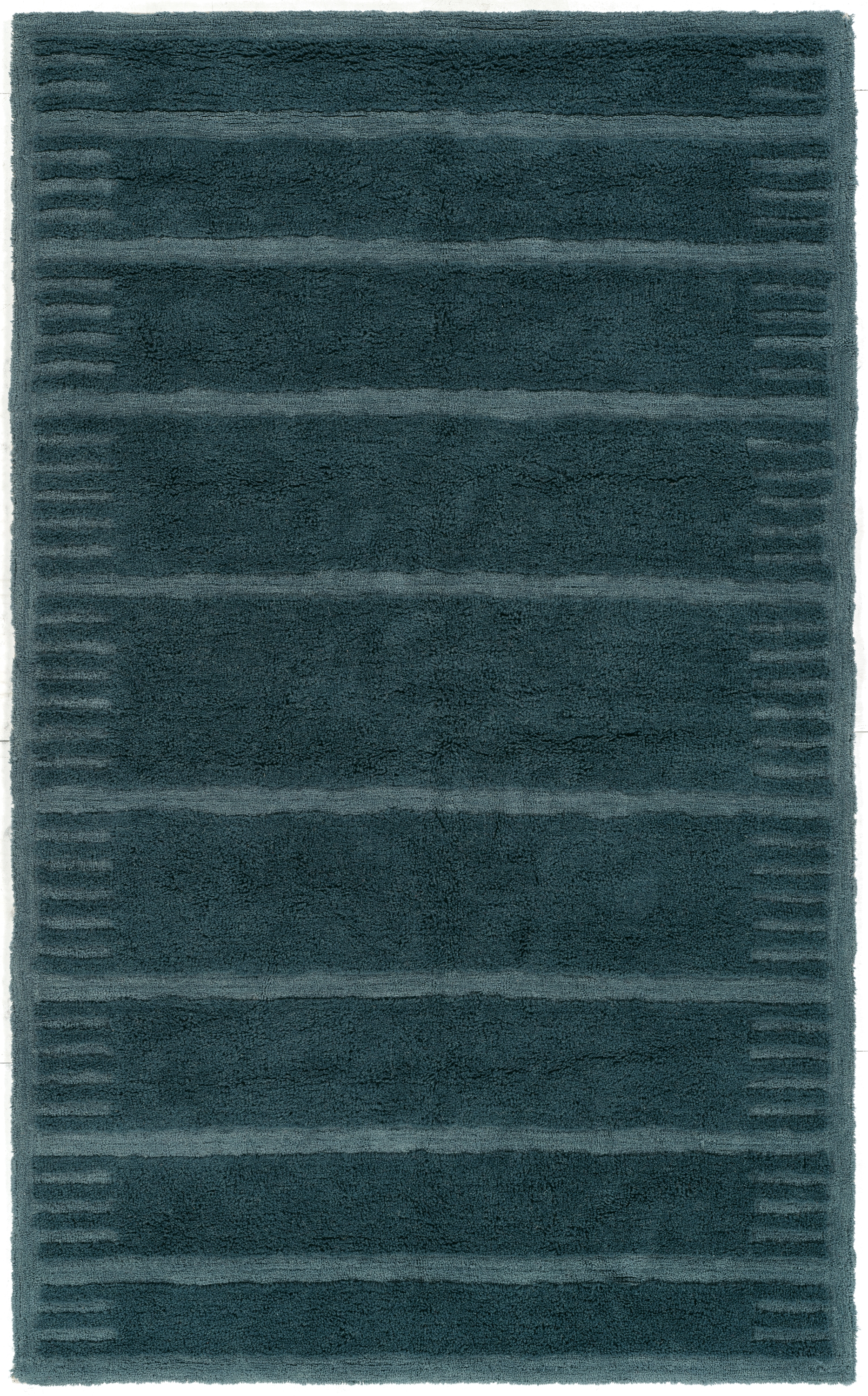 Evren AIB06 Handmade Geometric Blue Area Rug (8'6"x11'6") - Image 0