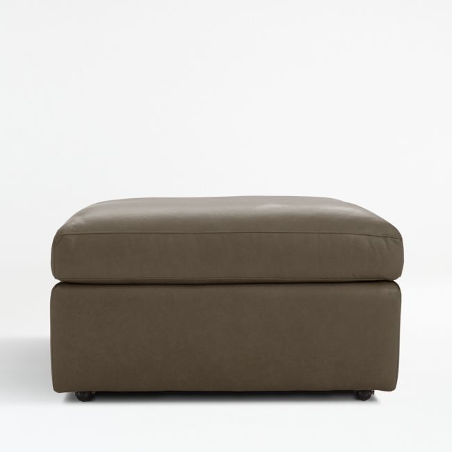 Lounge 32 Leather Ottoman - Image 0
