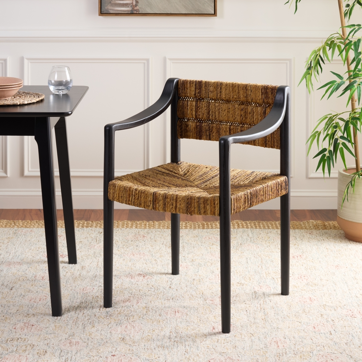 Aksel Arm Dining Chair - Black - Image 1