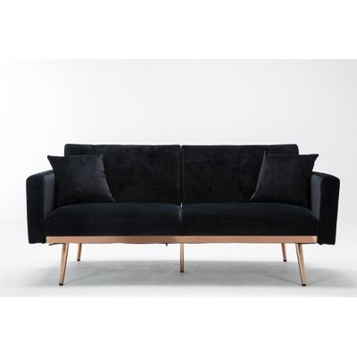 Velvet Loveseat Sofa Sleeper Sofa - Image 0