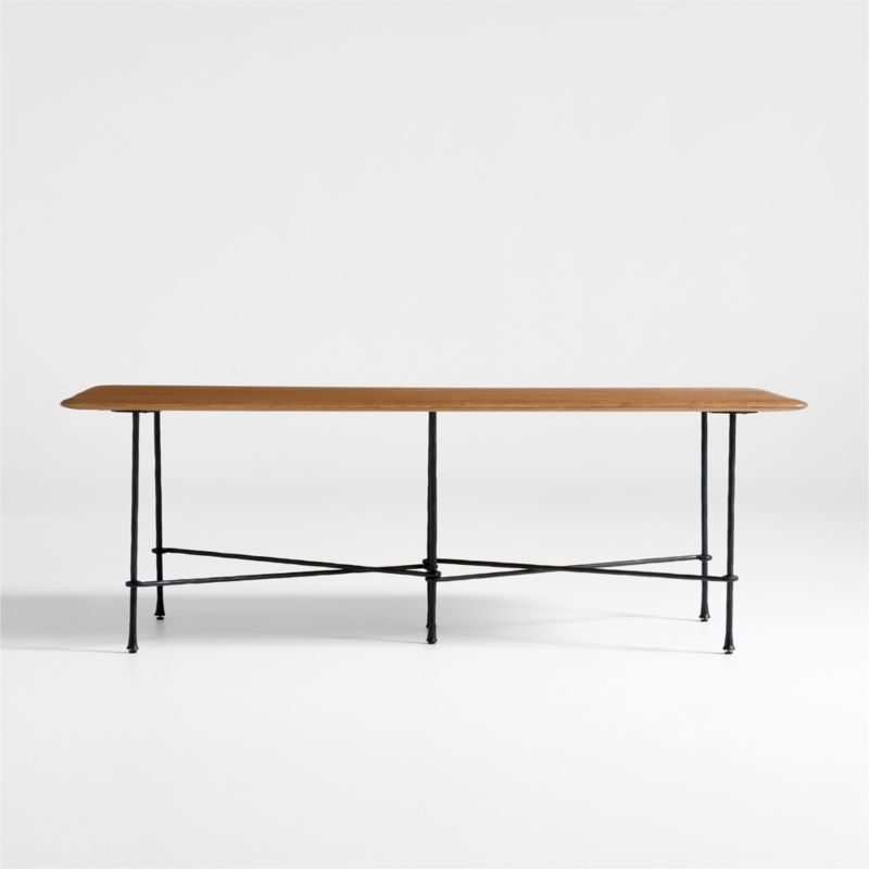 Brussels 88" Solid Oak Wood Dining Table - Image 7