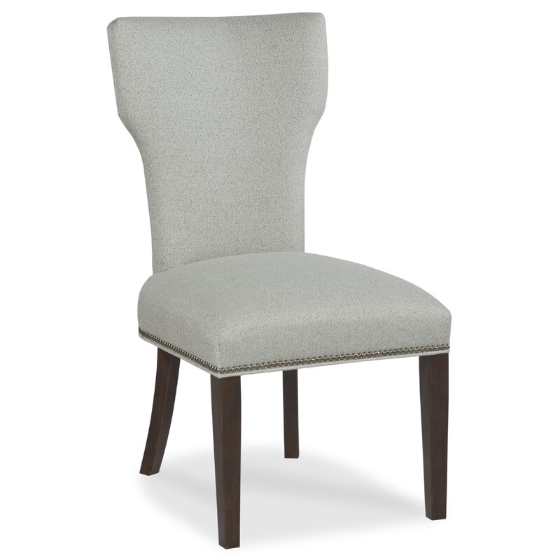 Fairfield Chair Jacqueline Upholstered Dining Chair Body Fabric: 8789 Sage, Leg Color: Tobacco - Image 0