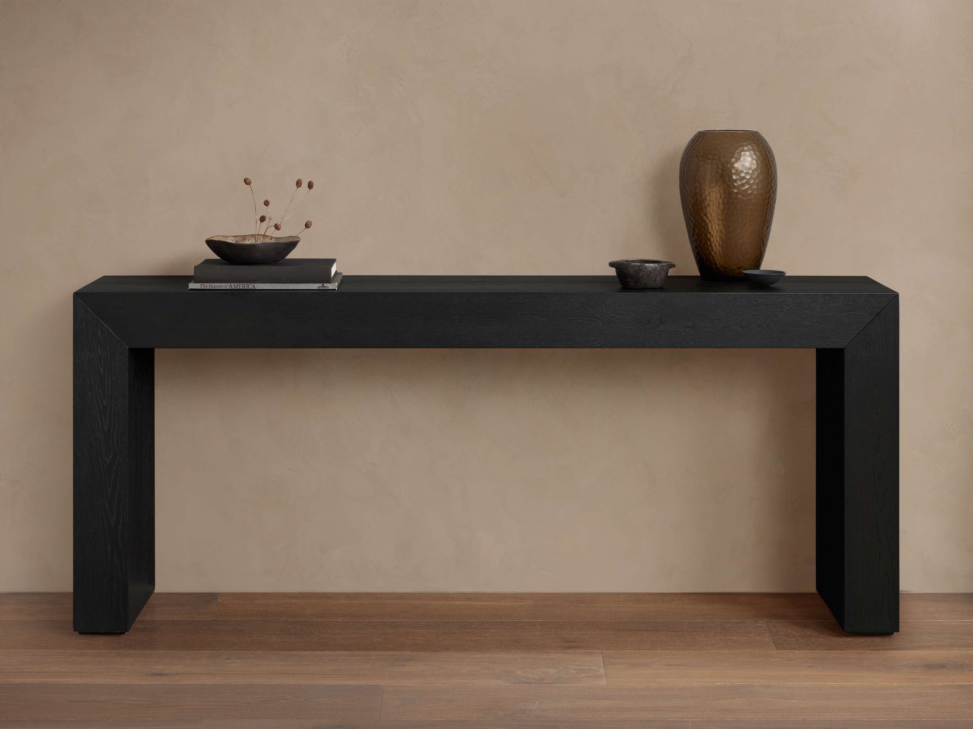 Sullivan Console Table in Wood 71" Black  Ebony  - Image 0