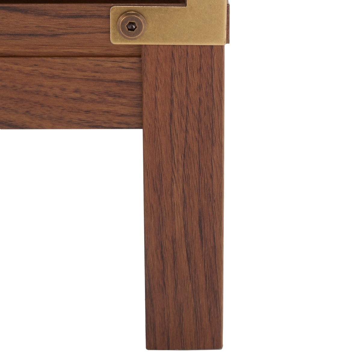 Galio 2 Door 2 Shelf Media Stand - Walnut / Gold - Safavieh - Image 4