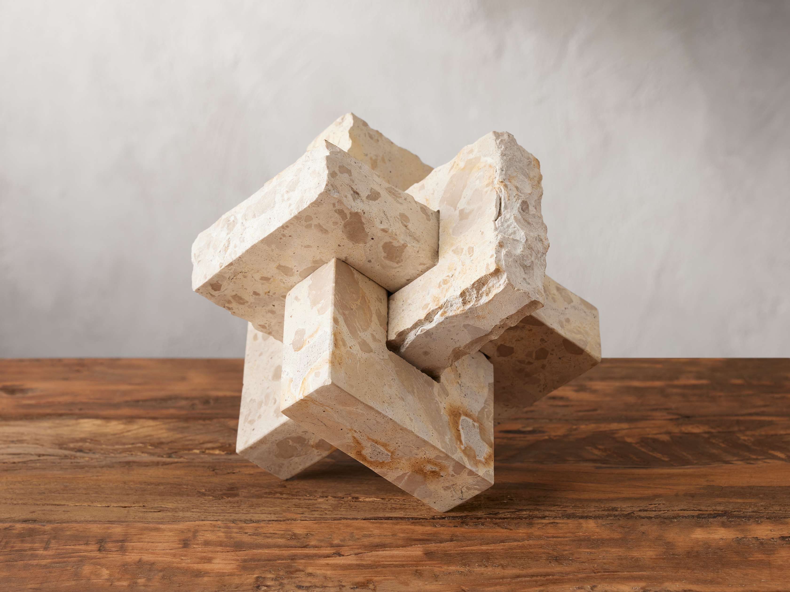 Aphra Abstract Sculpture in Marble White - Image 0
