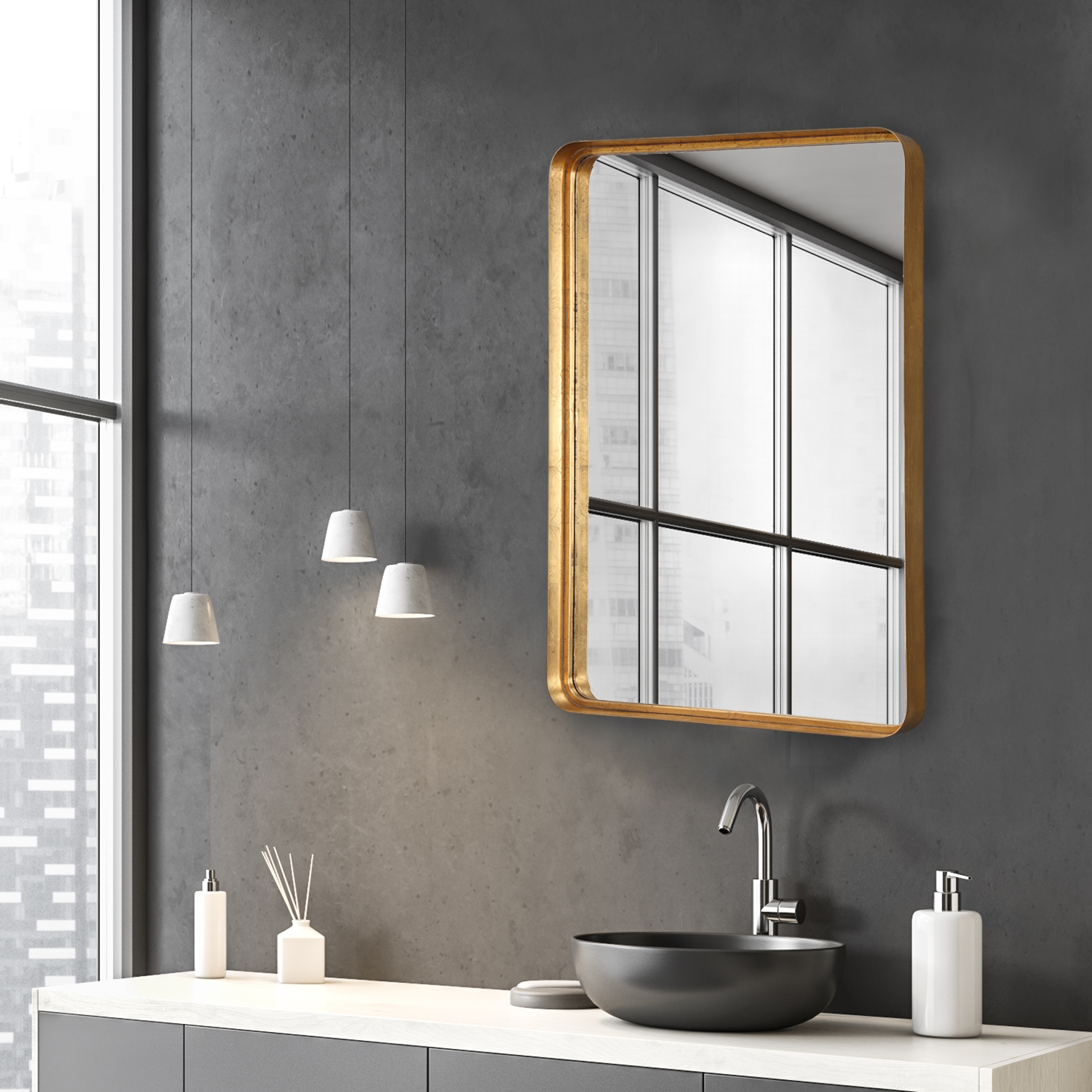 Crofton Gold Large Mirror - Image 1