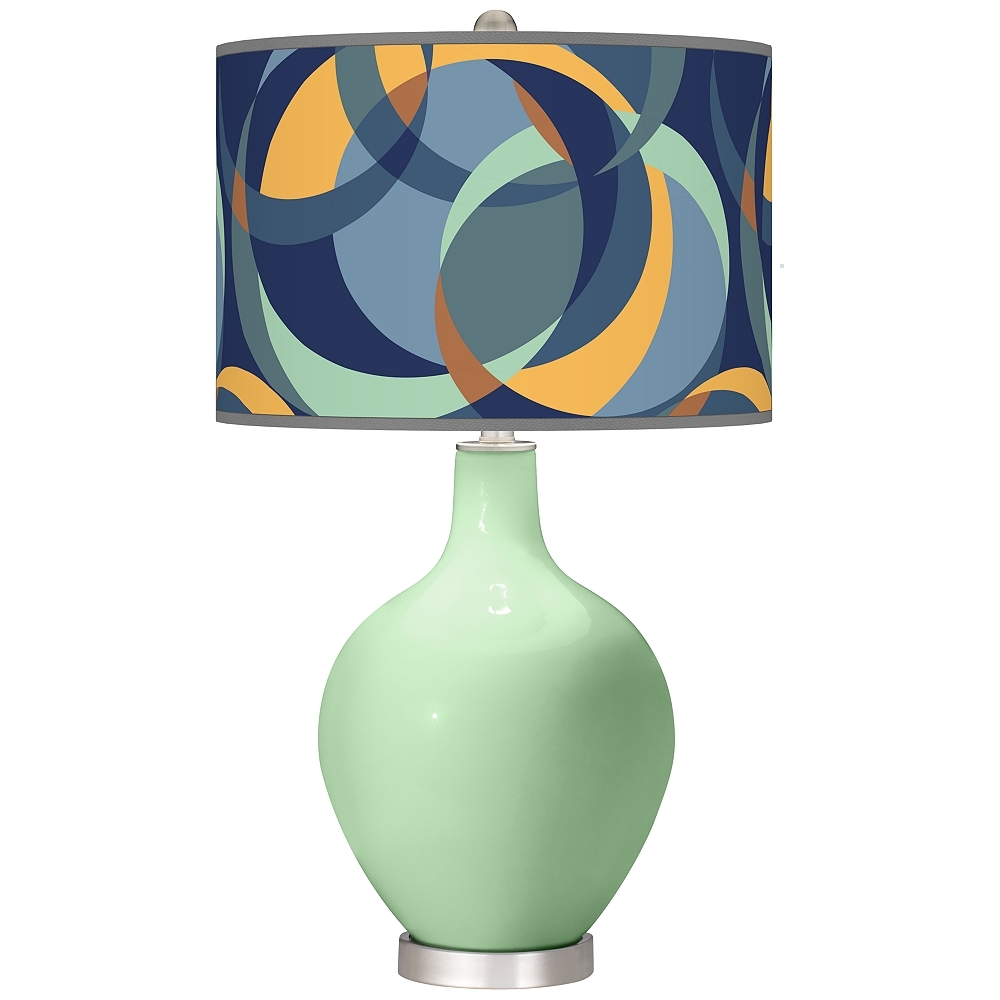 Flower Stem Drifting Circles Ovo Table Lamp - Image 0