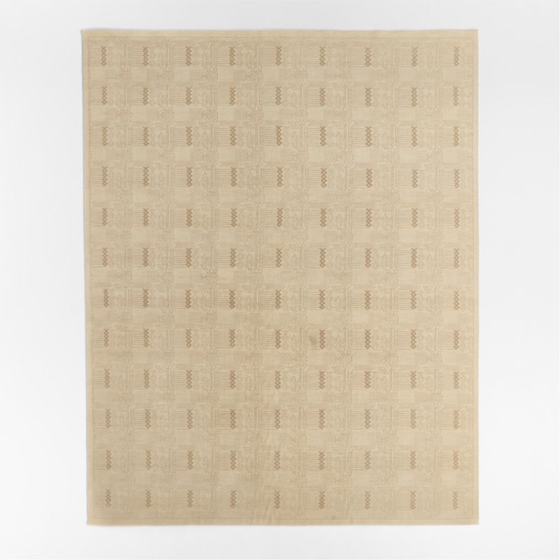 Palma Wool Hand-Knotted Ivory Area Rug 9'x12' - Image 2