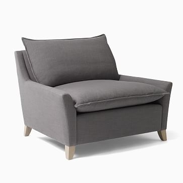 Bliss Chair and a Half, Down Blend, Performance Coastal Linen, Storm Gray, Ash - Image 1