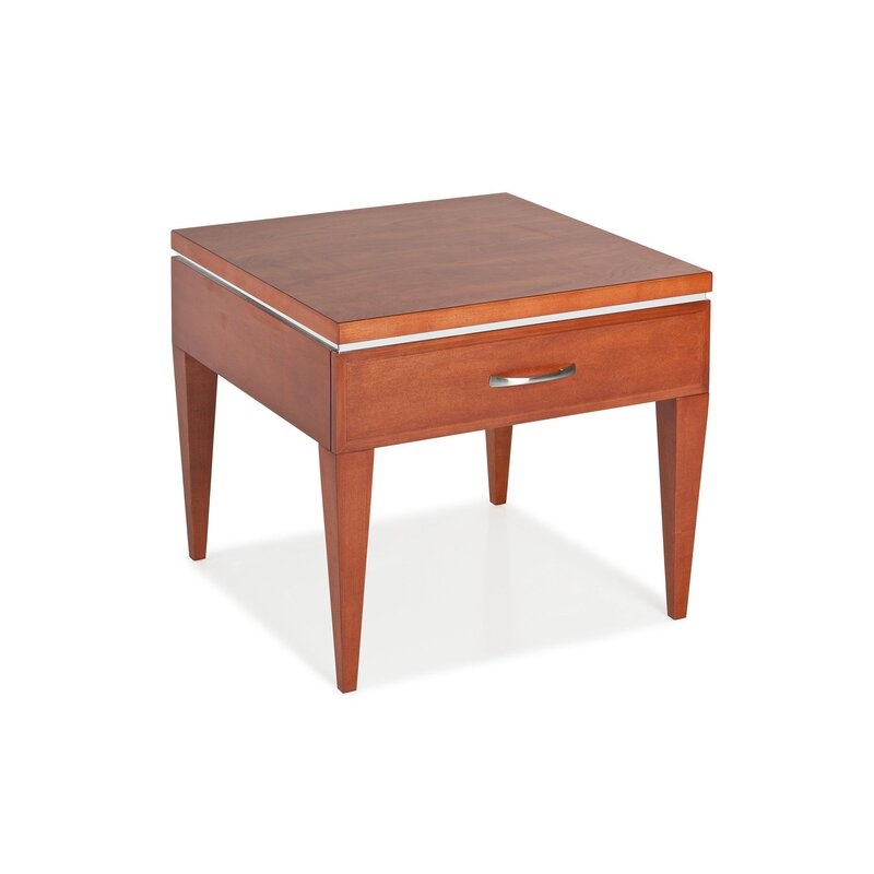 Cabot Wrenn Julian Solid Wood 1 - Drawer End Table Color: Light Walnut - Image 0
