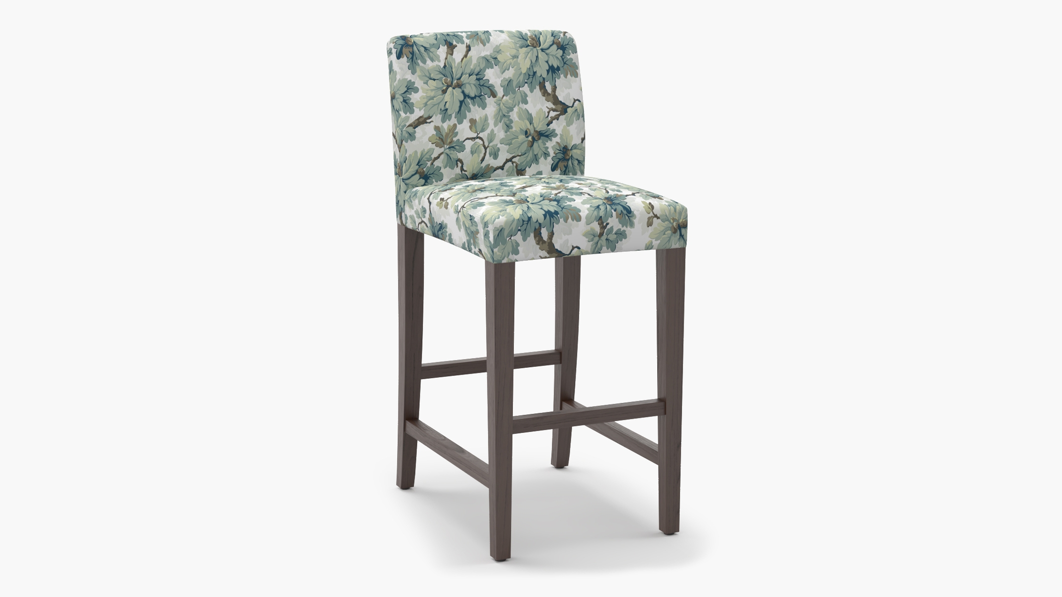 Signature Dining Bar Stool, Sage Woodland, Espresso Square Tapered Leg - Image 1
