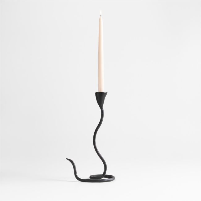 Sacré Large Black Metal Taper Candle Holder by Athena Calderone - Image 0