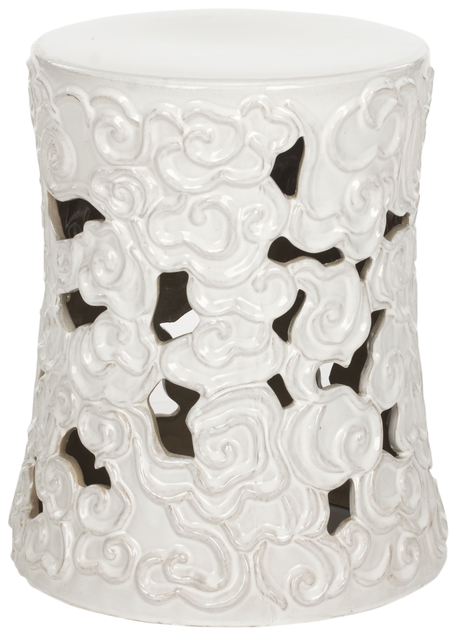 Cloud Garden Stool - White - Safavieh - Image 0