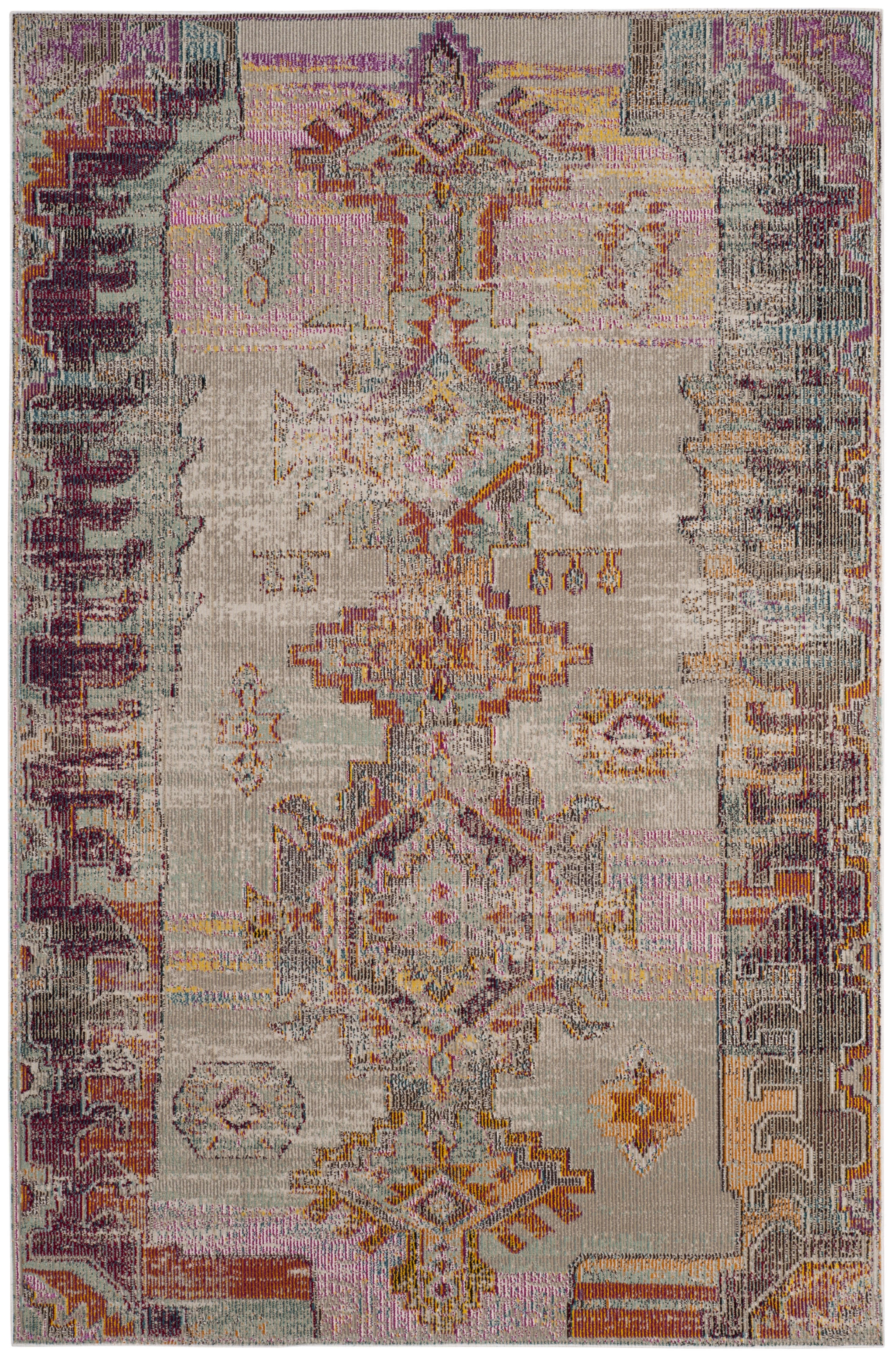 Arlo Home Woven Area Rug, CRS517P, Light Grey/Purple,  9' X 12' - Image 0