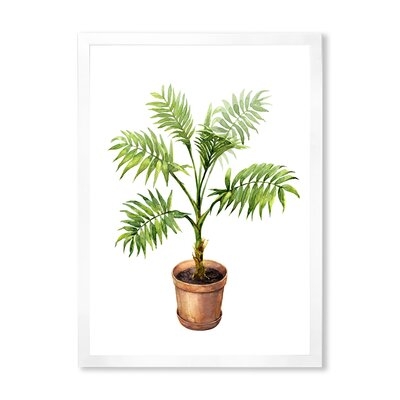 Palm In Clay Flowerpot - Traditional Canvas Wall Art Print-FDP35074 - Image 0