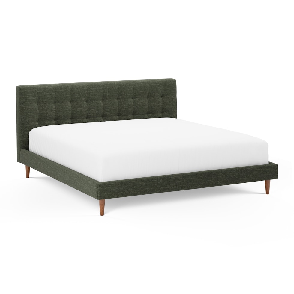 Sven King Tufted Bed - Fir Green - Image 0