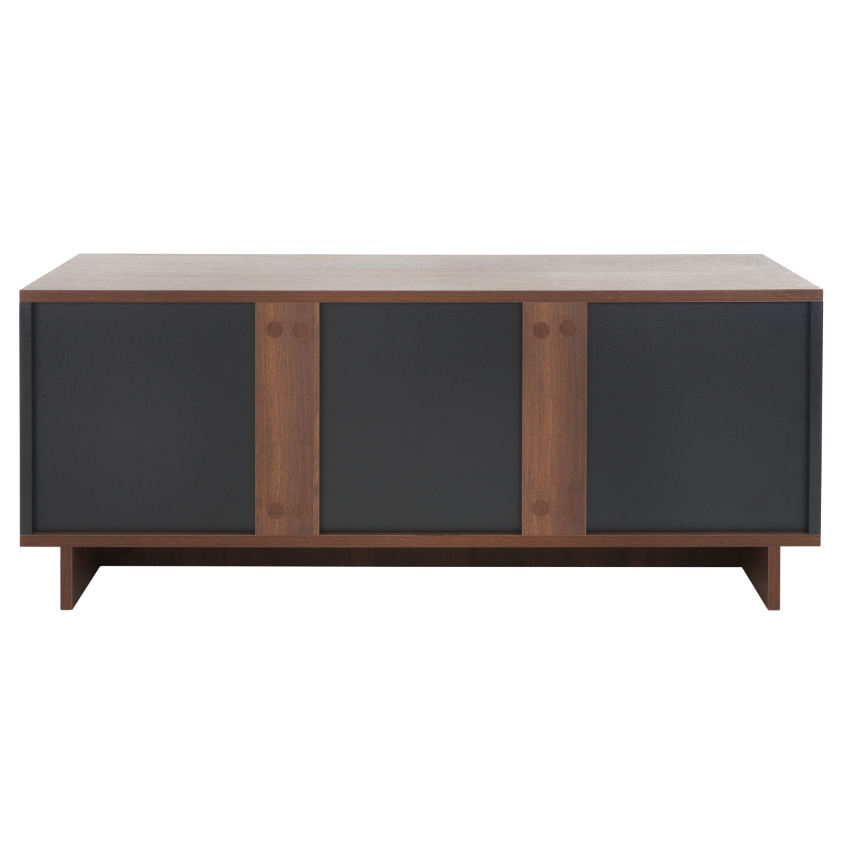 Merrick Media Stand - Walnut / Black - Safavieh - Image 7