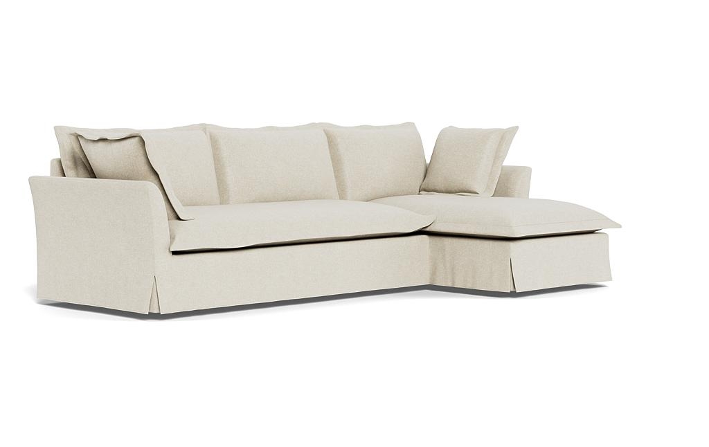Skylar Slipcovered Right Chaise Sectional - Image 1
