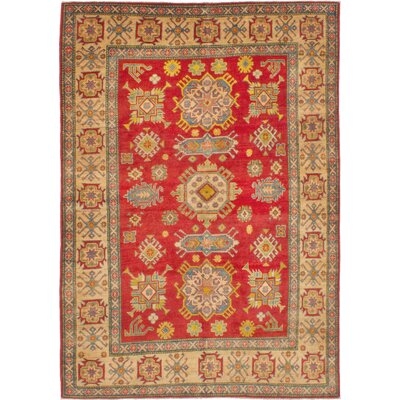 One-of-a-Kind Aryanna Hand-Knotted 2010s Finest Red 5'7" x 7'11" Wool Area Rug - Image 0