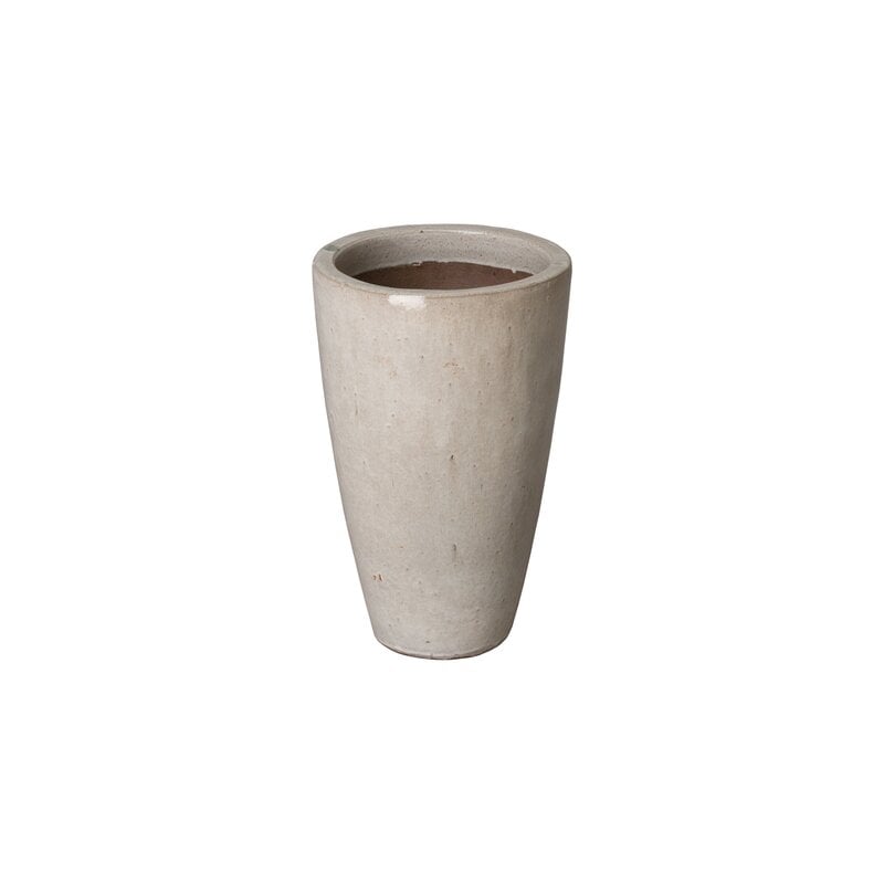  Graford Clay Pot Planter Color: Distressed White, Size: 21" H x 13" W x 13" D - Image 0
