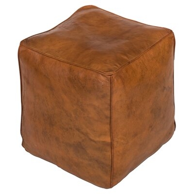 Wolfforth Leather Pouf - Image 0