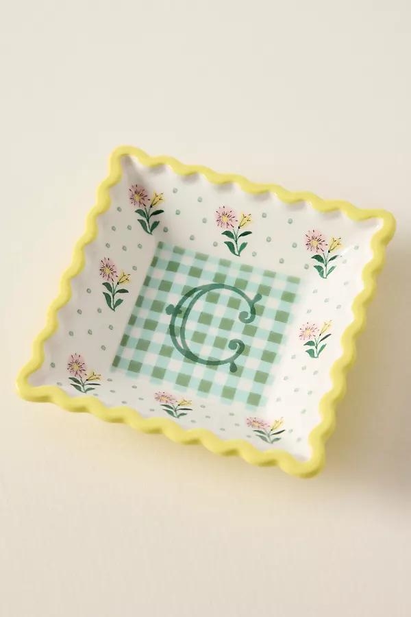 Georgia Monogram Stoneware Trinket Dish - Image 0