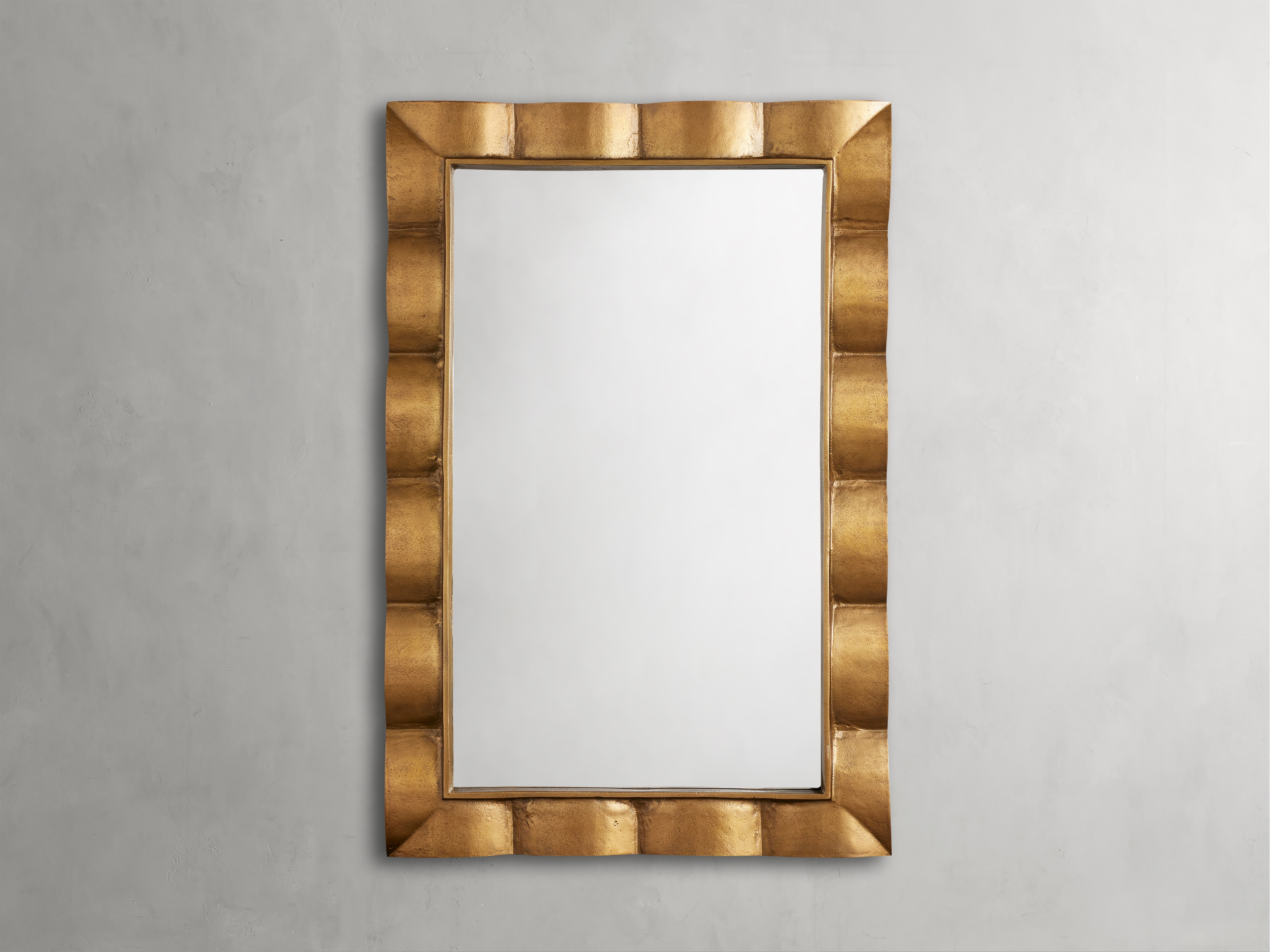 Telal Wall Mirror in Metal 36" Gold - Image 0