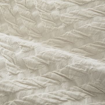 Parquet Texture Duvet, Euro Sham, White - Image 3