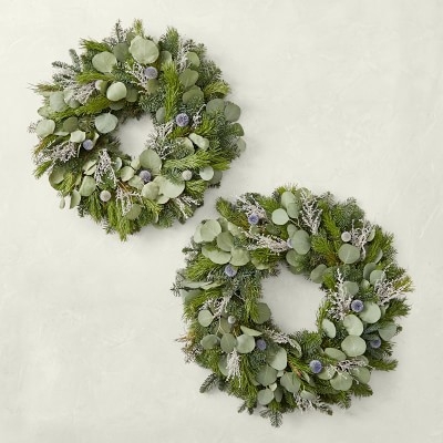 Winter Greens Wreath, 26" - Image 3